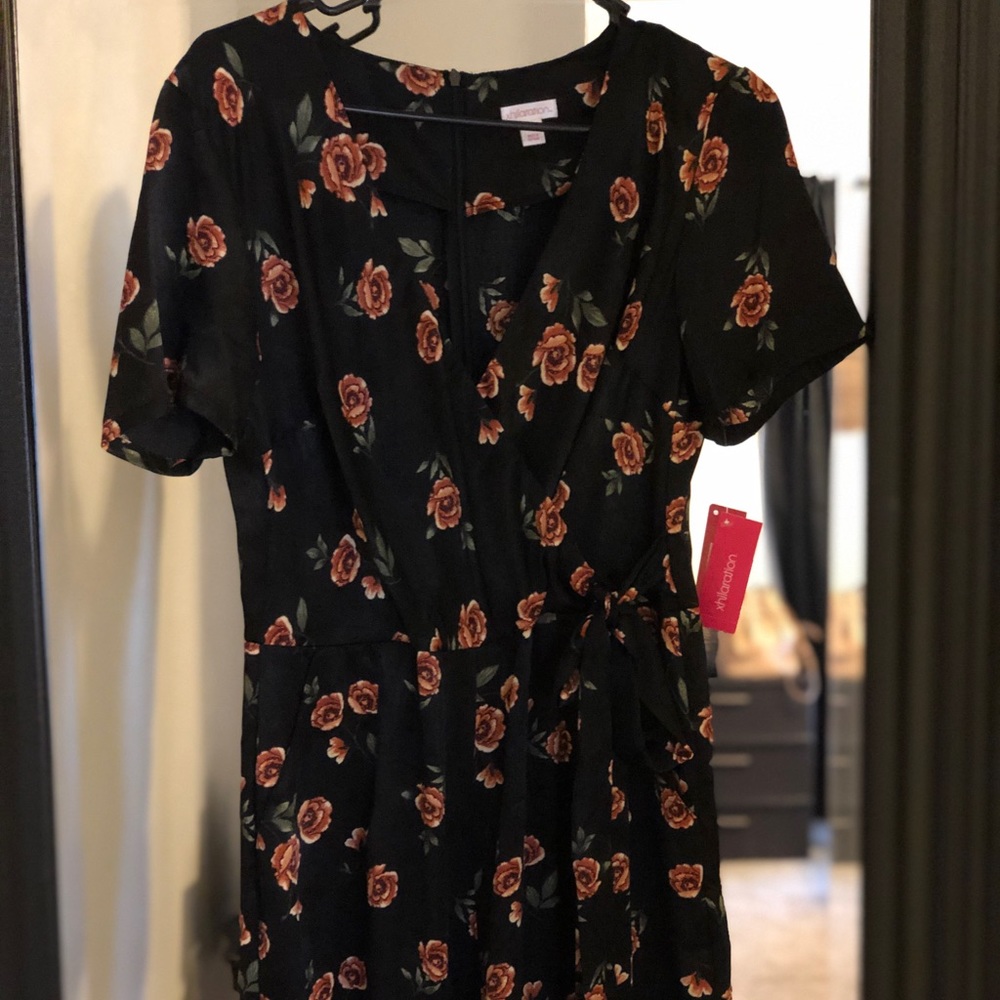 Black Floral Jumpsuit